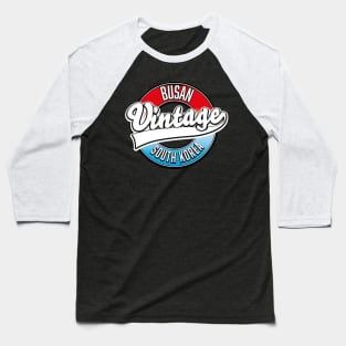 Busan south korea vintage logo Baseball T-Shirt